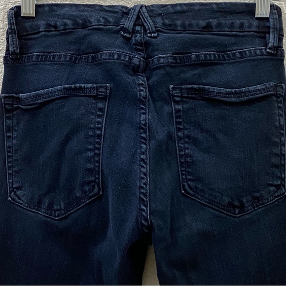 Good American Good Legs Blue/Black High Rise Skinny Distressed Jeans Size 2/26 - Picture 7 of 15